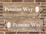 Pennine Way Metal Road Sign