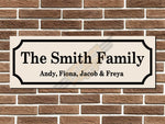 Personalised Family Style Metal Street Sign