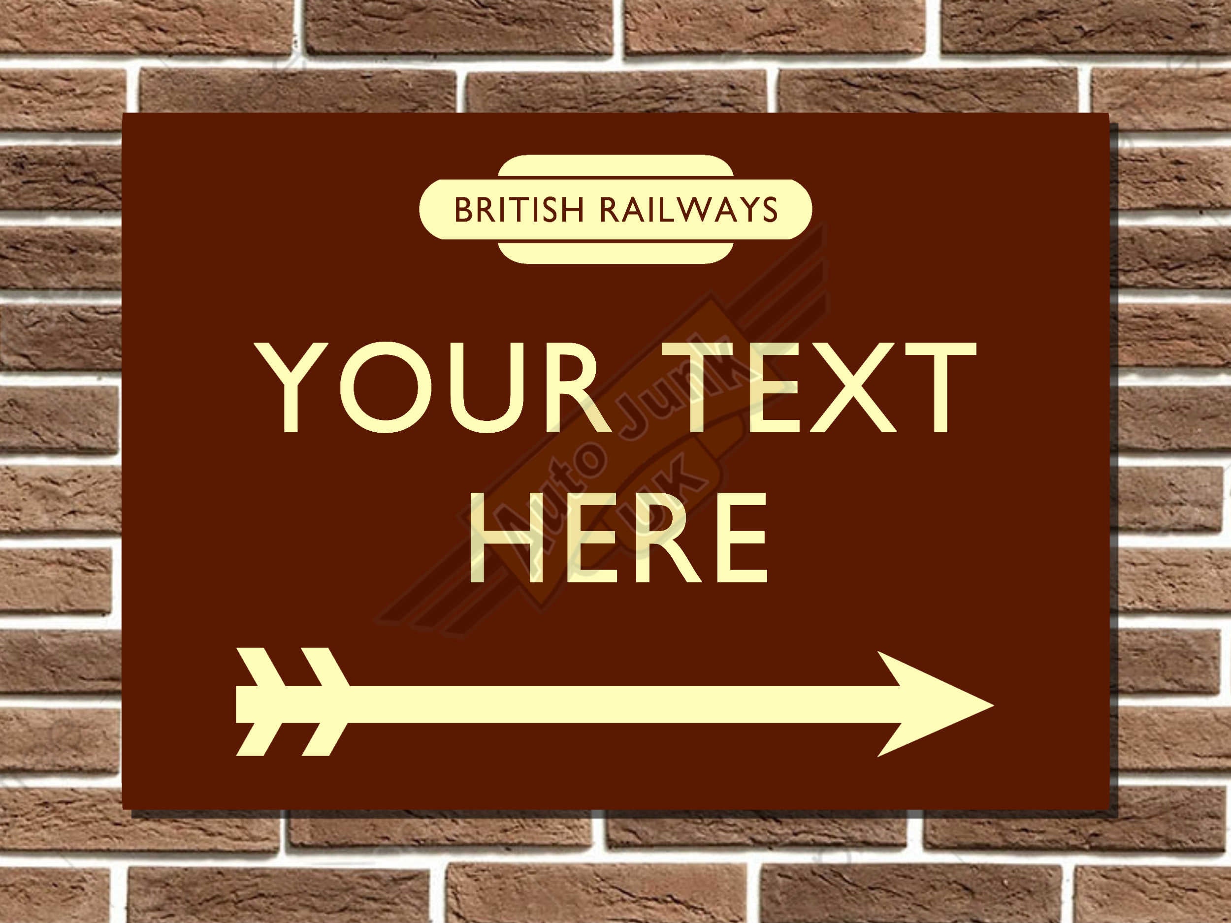 Train Rails Sign Image Personalised British Rail Railway Sign– Auto Junk UK Ltd