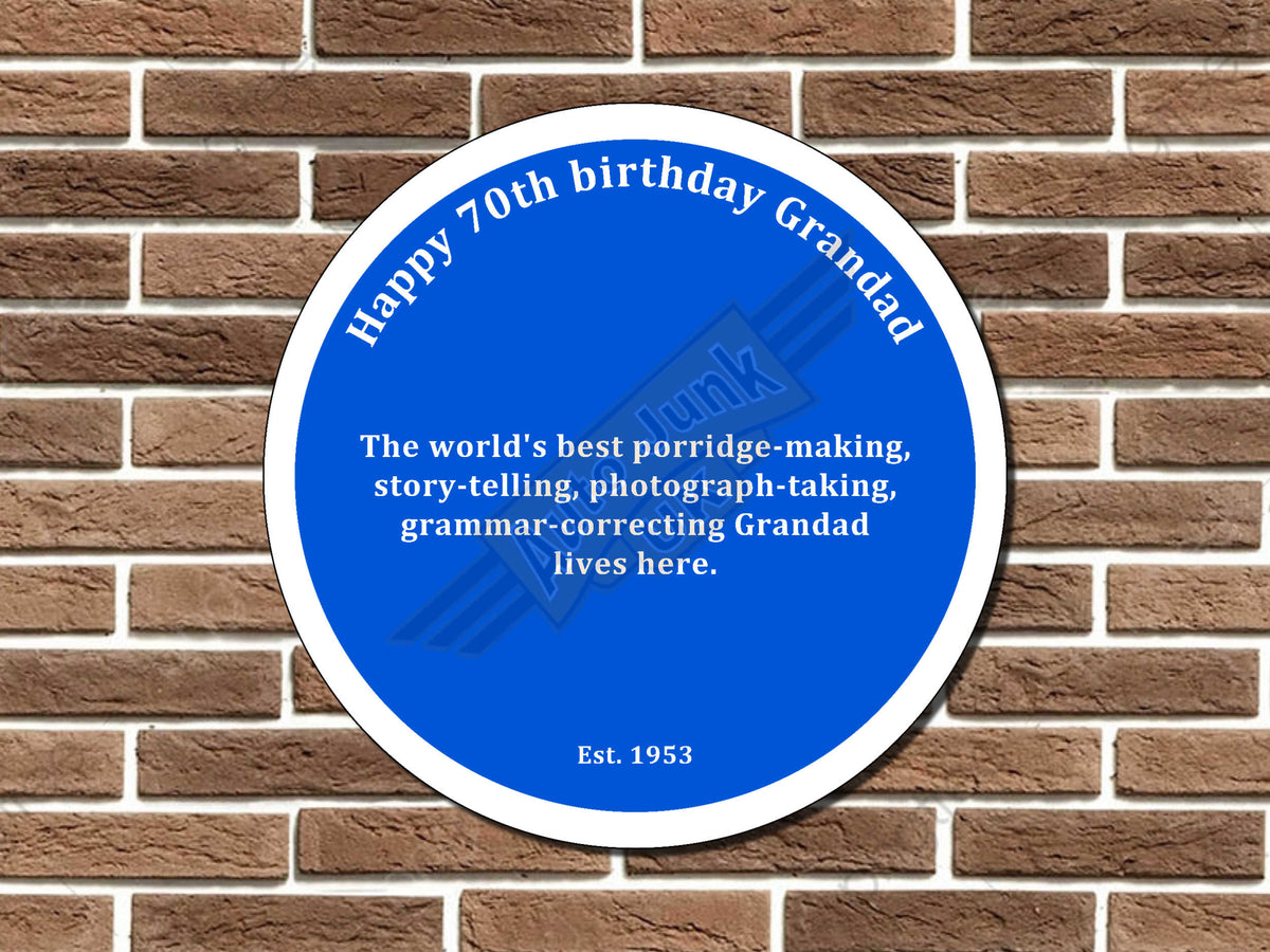 Personalised Blue Heritage Metal Sign