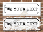 Personalised Vintage Style Finger Pointing Sign