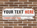 Personalised London Style Metal Street Sign