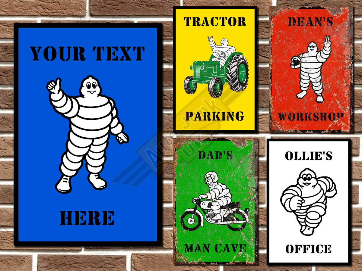 Personalised Michelin Man Bibendum Sign