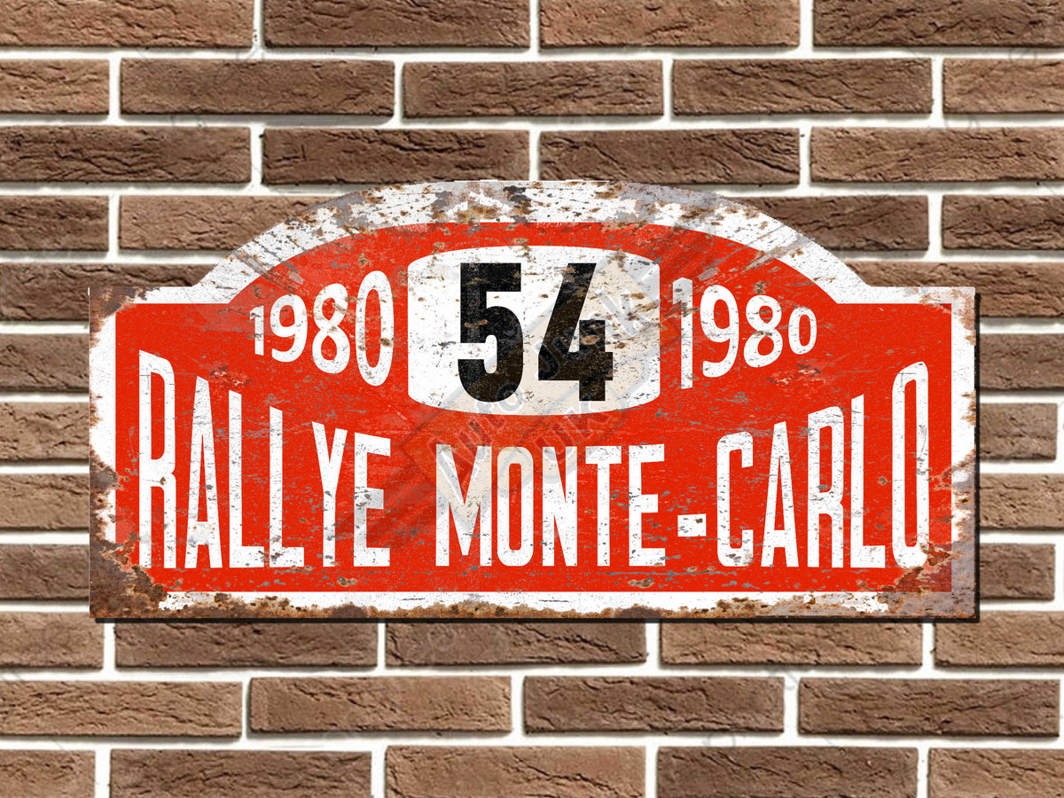 Personalised Rally Monte Carlo Plate