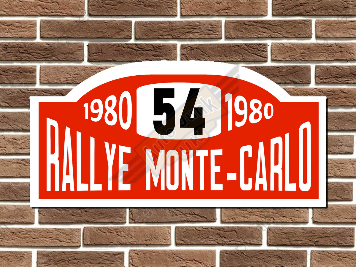 Personalised Rally Monte Carlo Plate