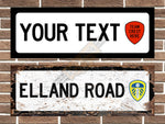 Personalised football road sign vintage style