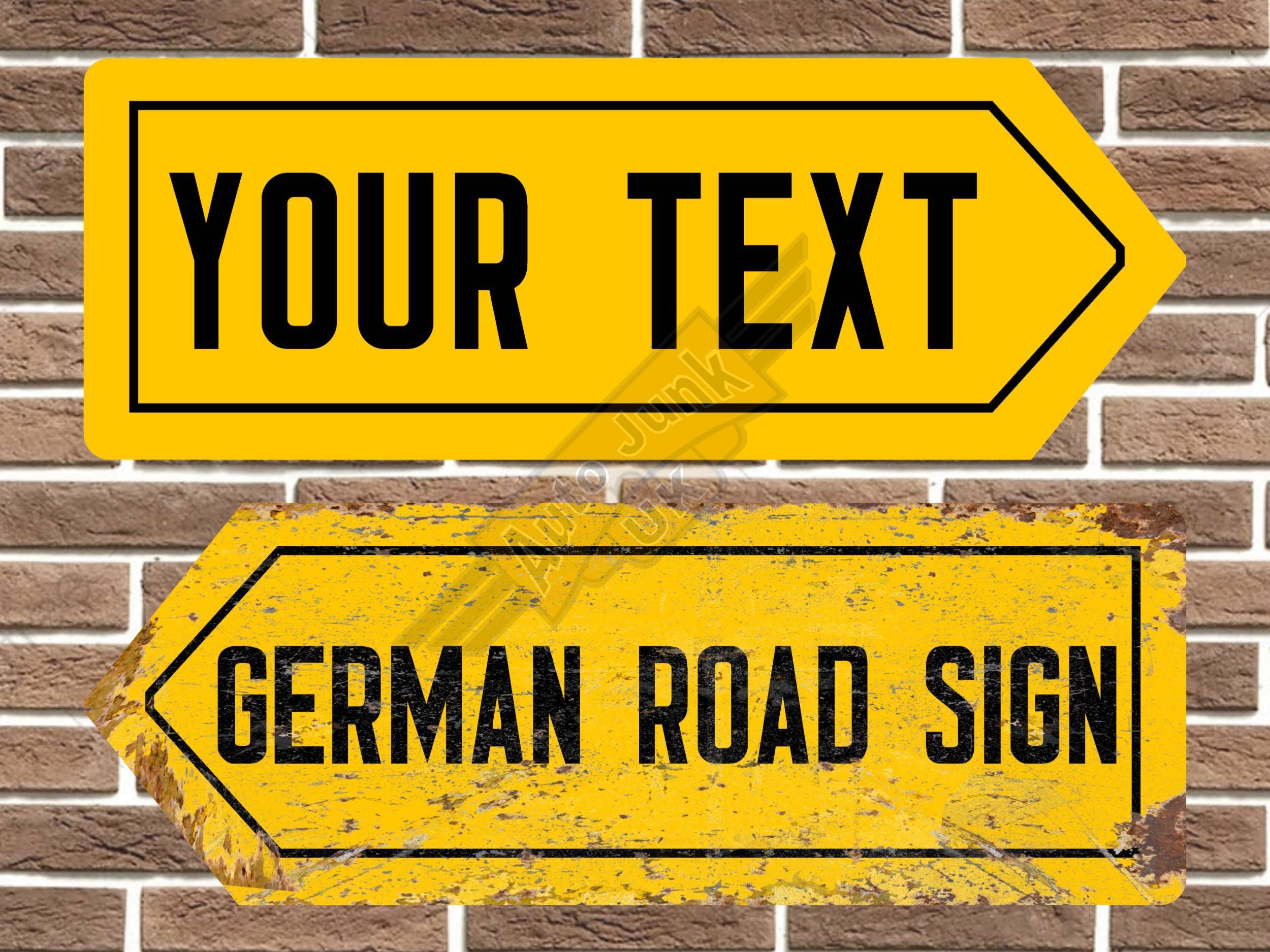 Personalised German Road Sign– Auto Junk UK Ltd