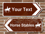Personalised Horse Riding Road Sign