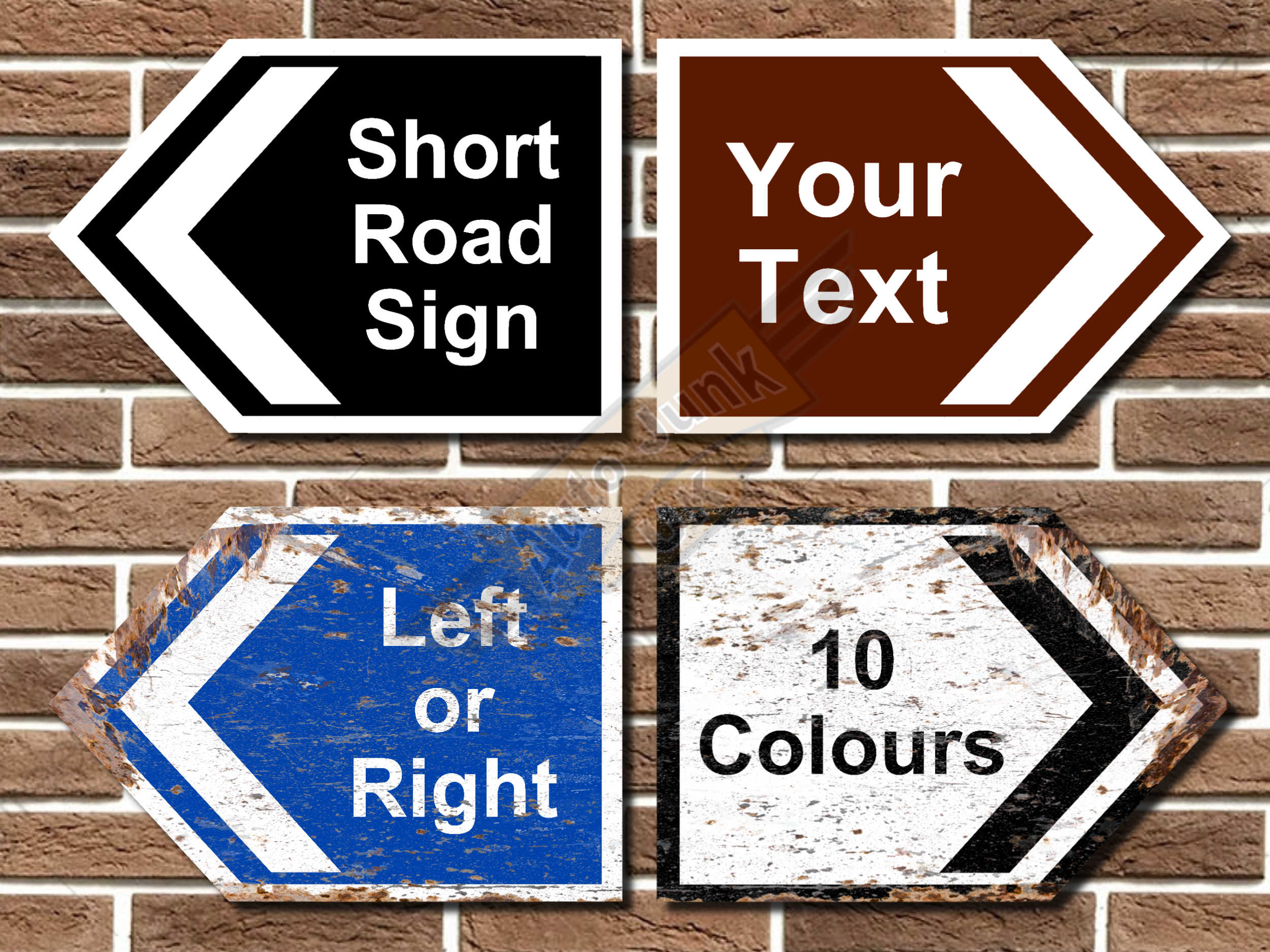Short Right Sign Personalised Short Directional Metal Road Sign– Auto Junk UK Ltd