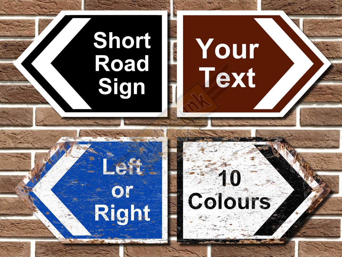 Personalised Short Directional Metal Road Sign