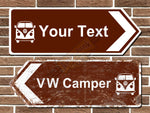 Personalised VW Camper Road Sign