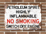 Petroleum Spirit Metal Sign