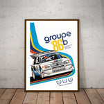 Peugeot Group B Rally Paper Poster
