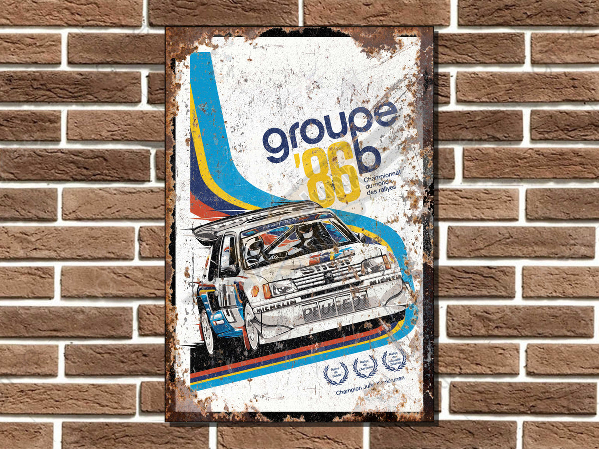 Peugeot 205 Group B Metal Sign