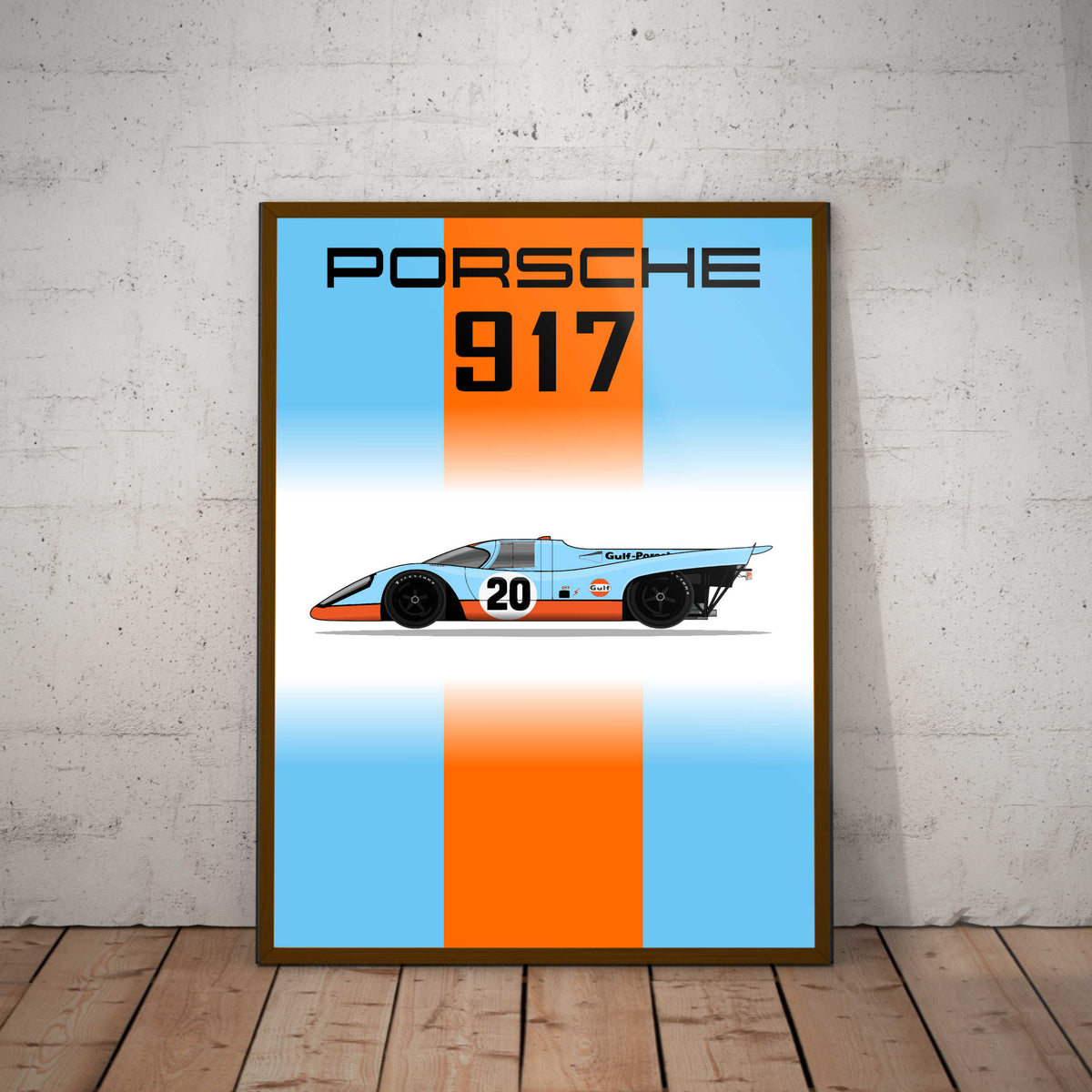 Porsche 917 Gulf Livery Paper Poster