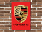 Porsche Crest Logo Metal Sign