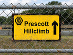 Prescott Hillclimb AA Direction Street Sign