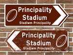 Principality Stadium Rugby Ground Metal Road Sign