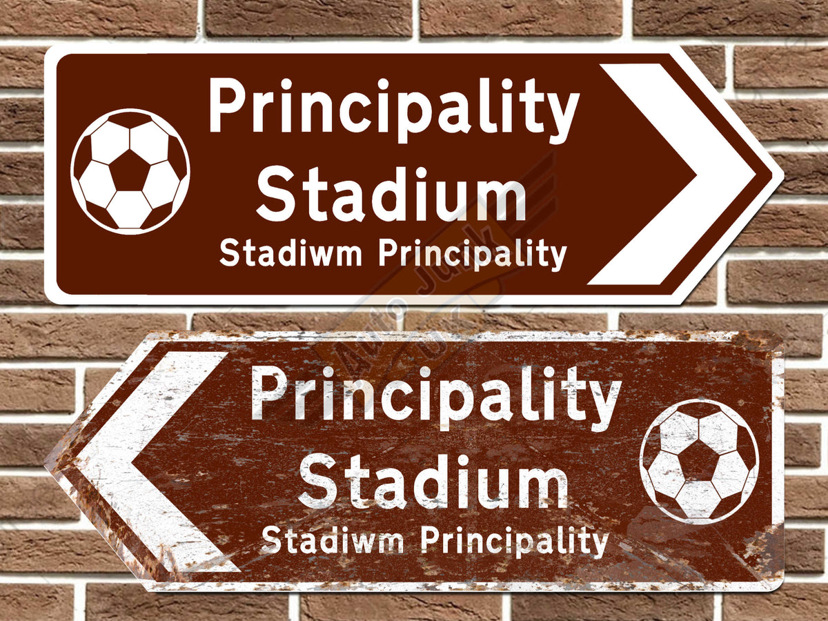 Principality Stadium Football Metal Road Sign