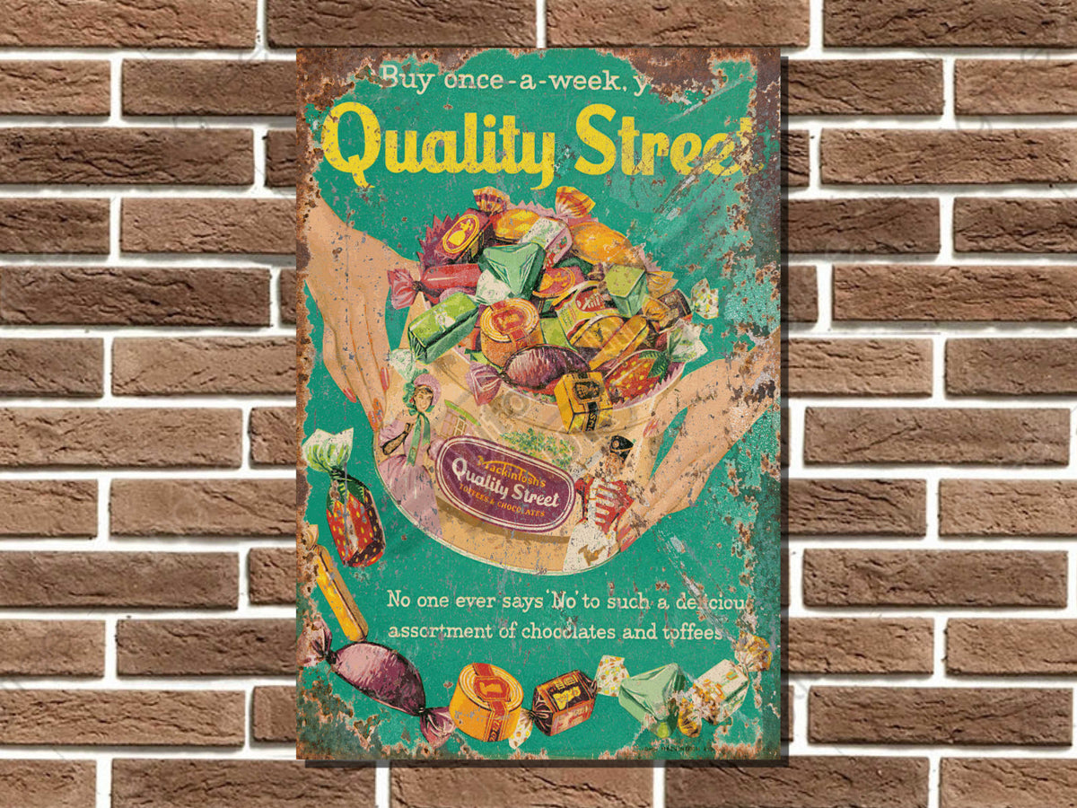 Quality Street Chocolate Metal Sign