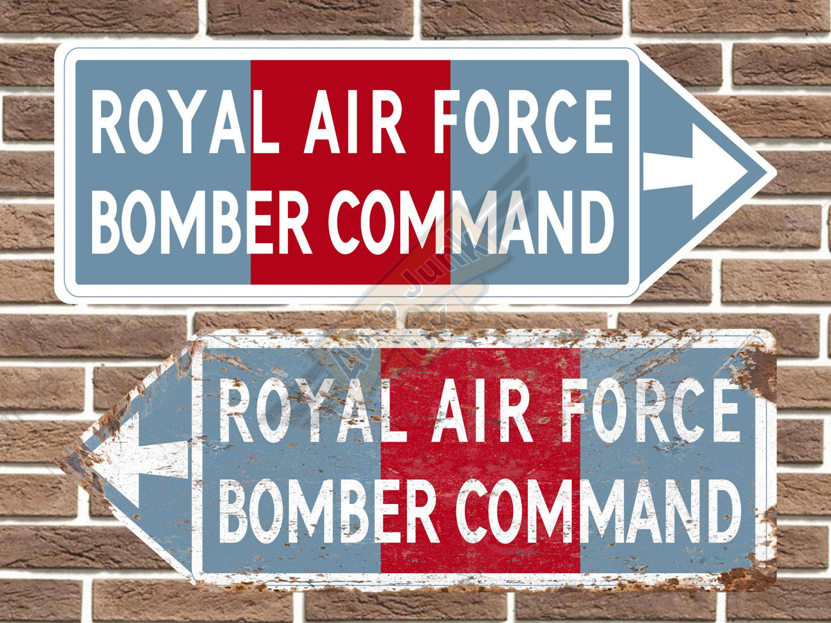 RAF Bomber Command Metal Road Sign