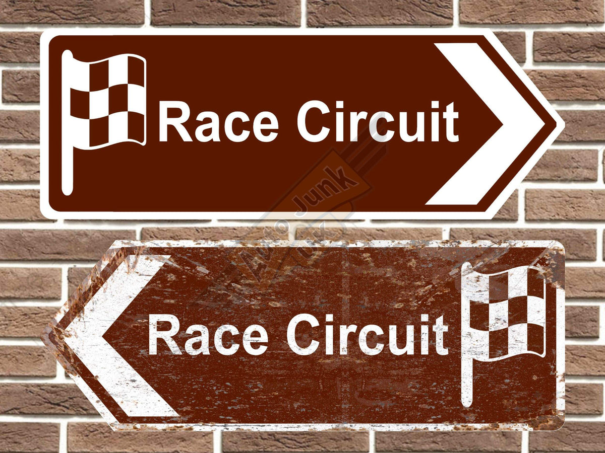 Race Circuit Metal Road Sign