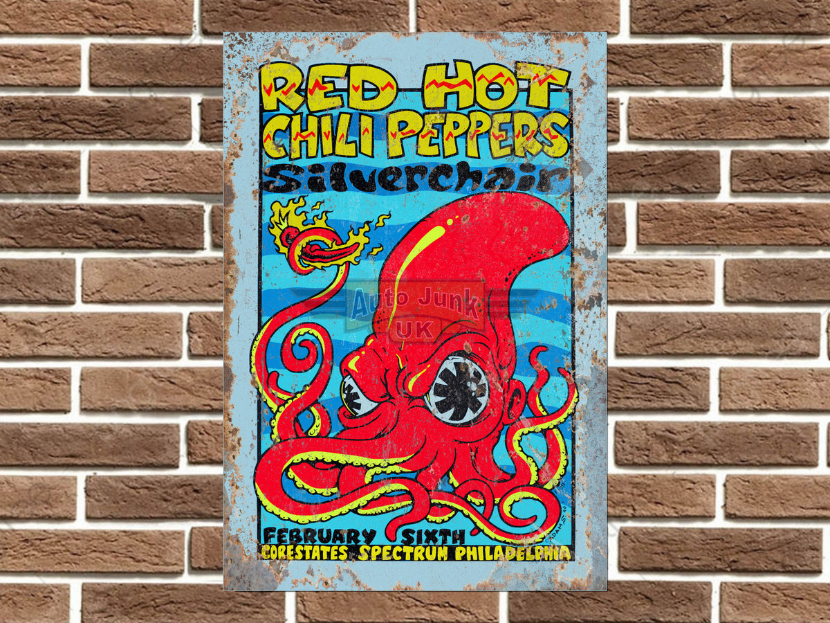 Red Hot Chili Peppers Silverchair Metal Poster Sign