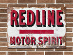 Redline Motor Spirit Metal Sign