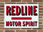 Redline Motor Spirit Metal Sign