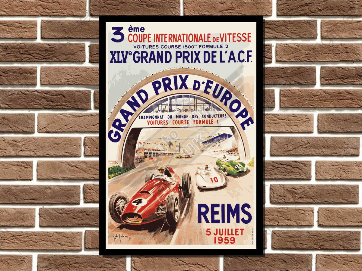 Reims Grand Prix Metal Sign