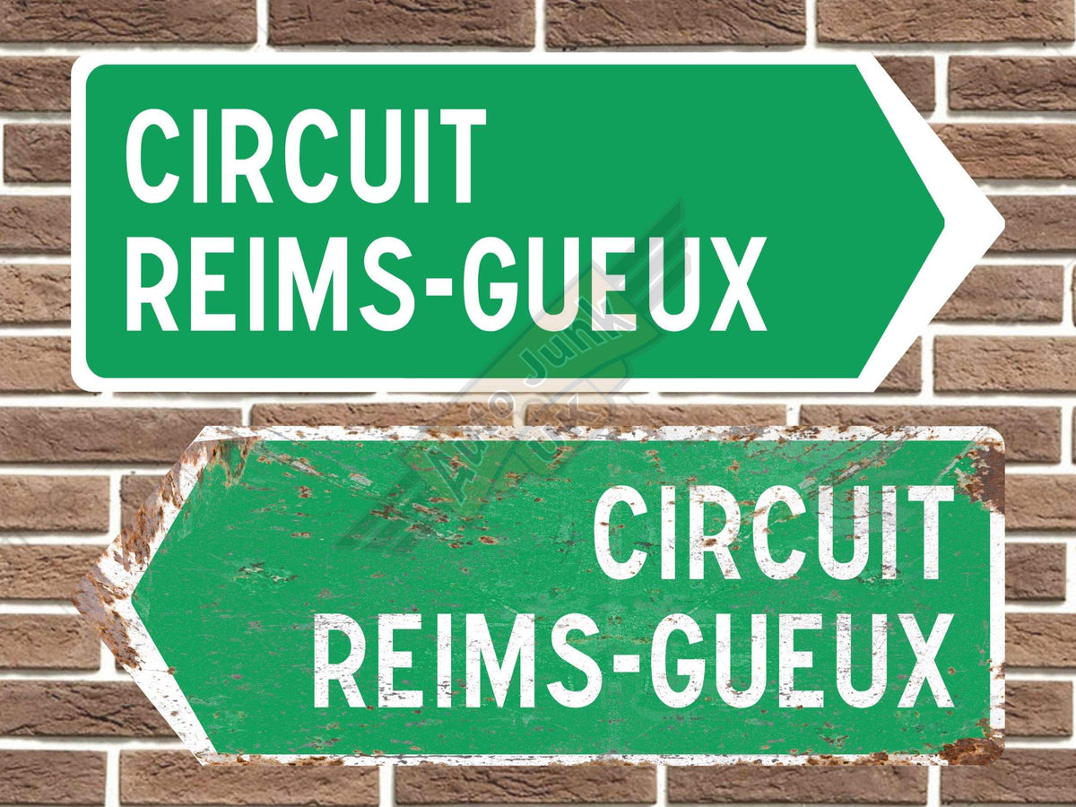 Reims Metal Road Sign