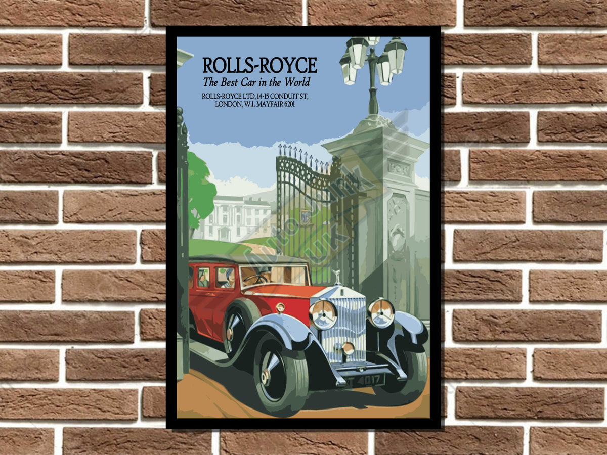 Rolls Royce Metal Sign