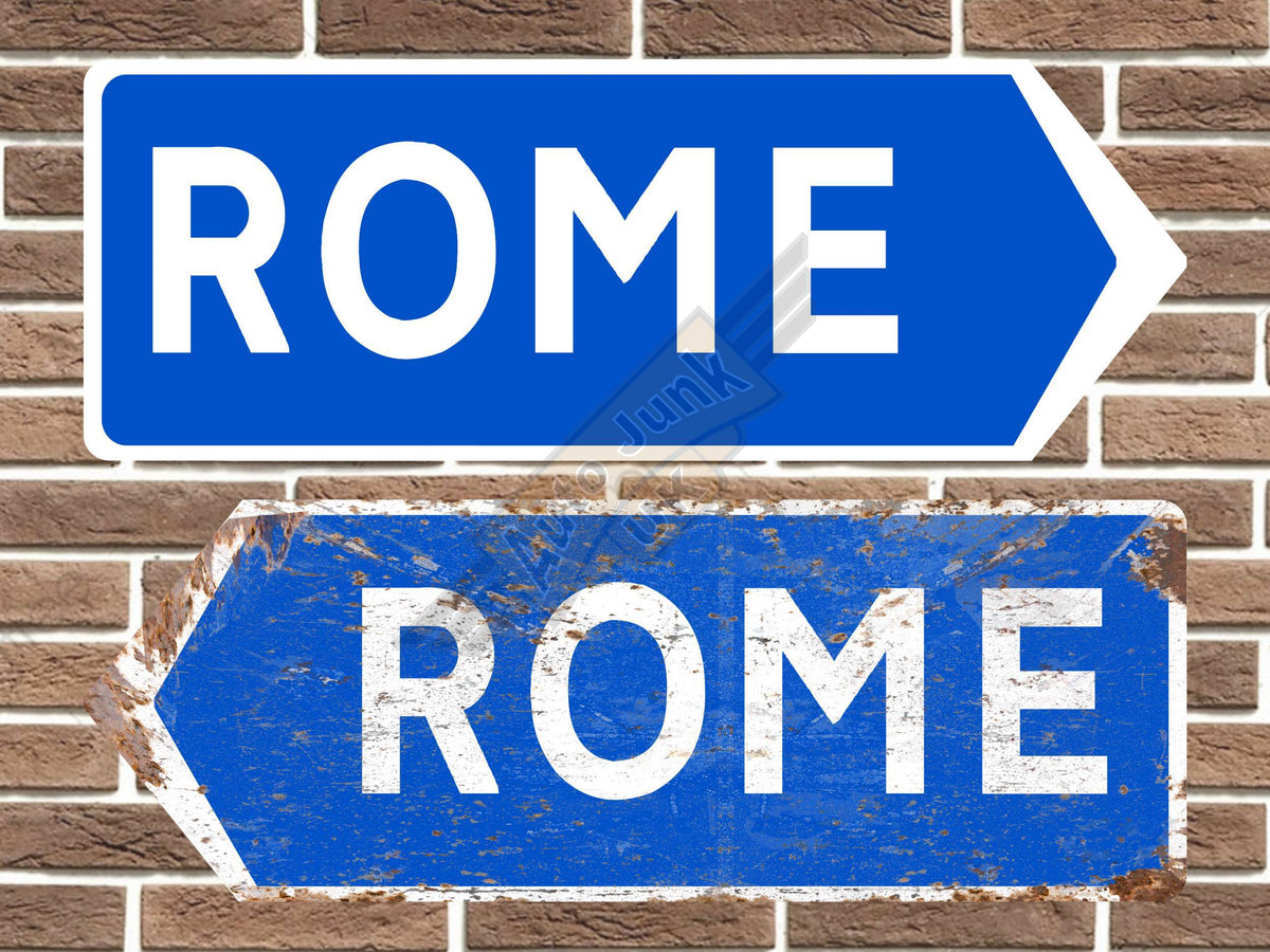 Rome Metal Road Sign