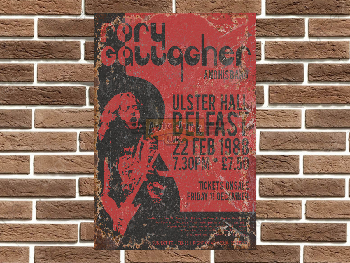 Rory Gallagher Metal Poster Sign