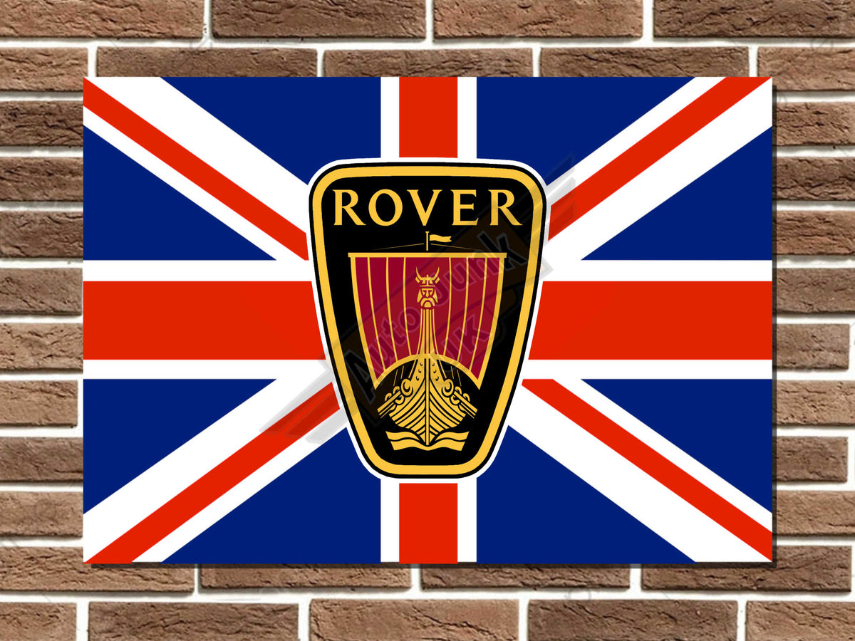 Rover Union Jack Metal Sign