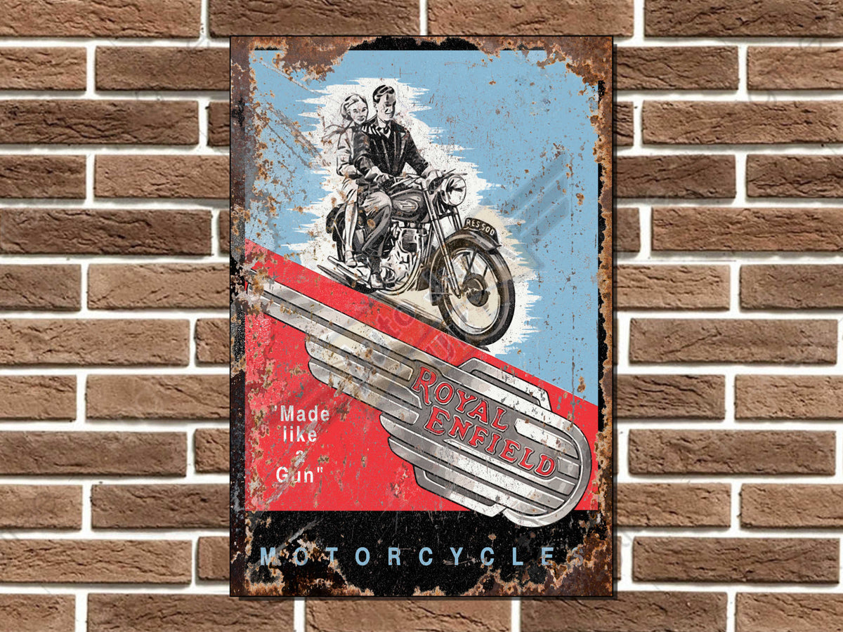 Royal Enfield Motorcycles Metal Sign