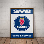 SAAB Sales & Service Paper Poster
