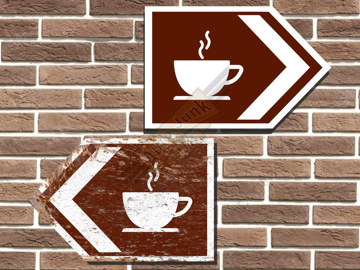 Coffee Cup Symbol Short Tourist Road Sign