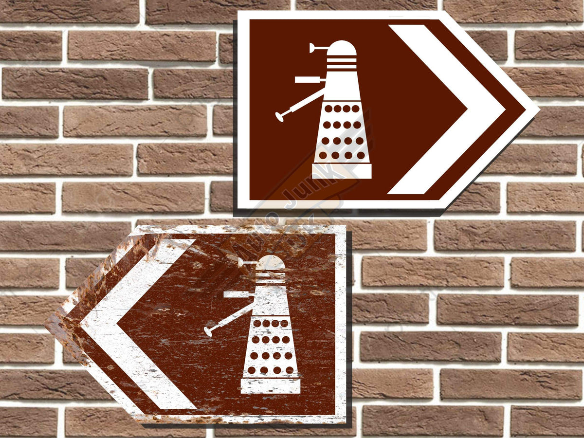 Dalek Symbol Short Tourist Road Sign