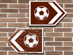 Football Stadium Symbol Short Tourist Road Sign