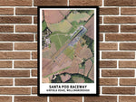 Santa Pod Raceway Aerial Imagery Metal Sign