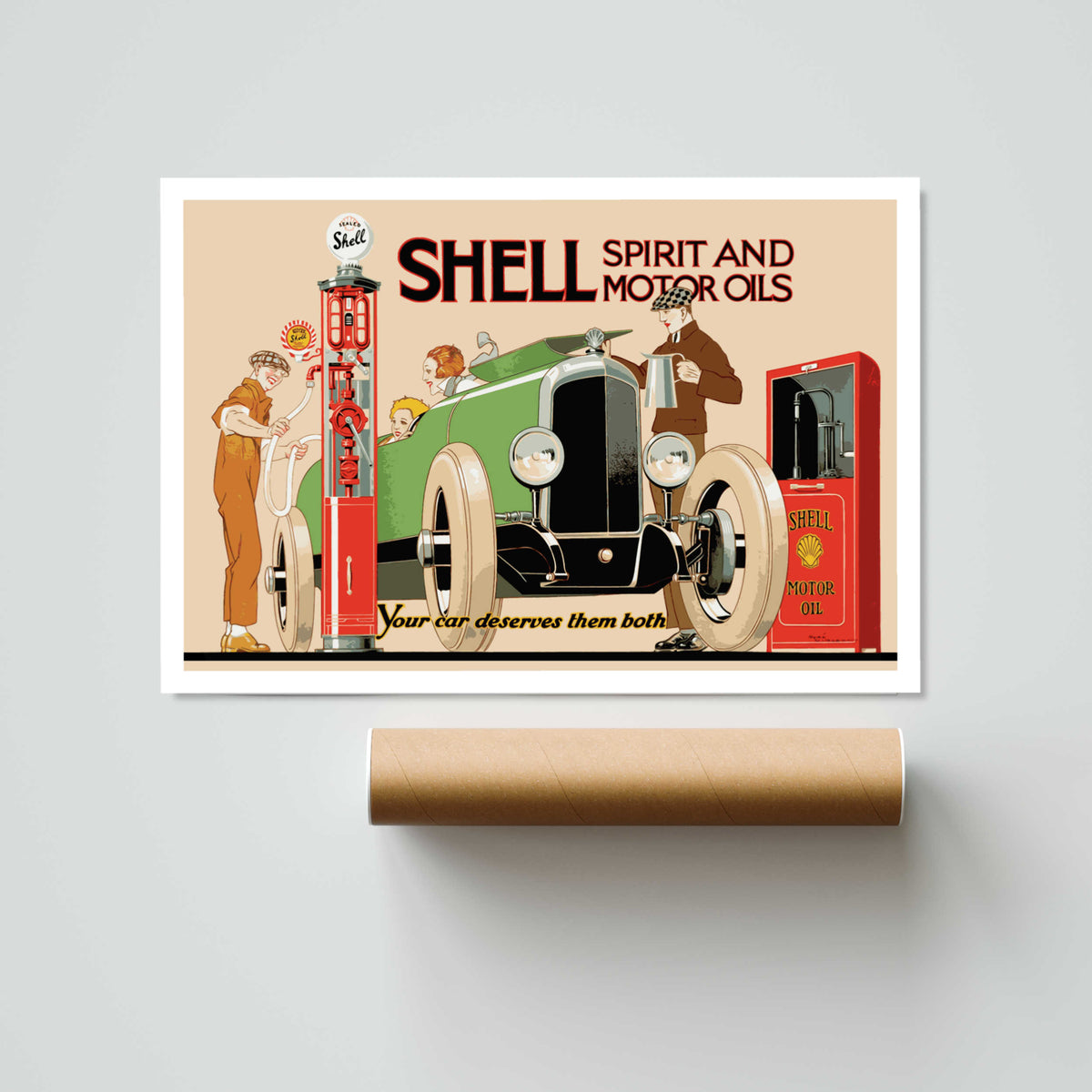 Shell Spirit & Motor Oils Paper Poster