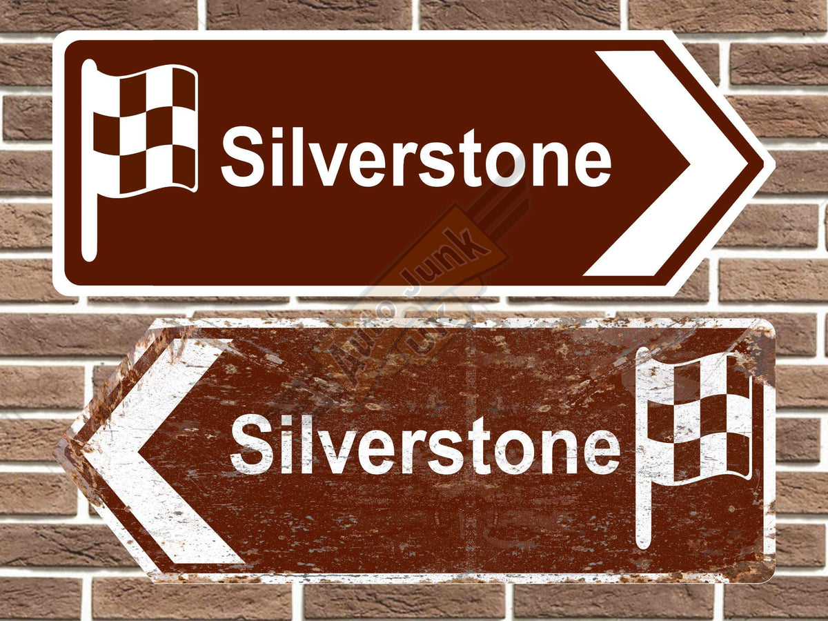 Silverstone Race Circuit Metal Road Sign