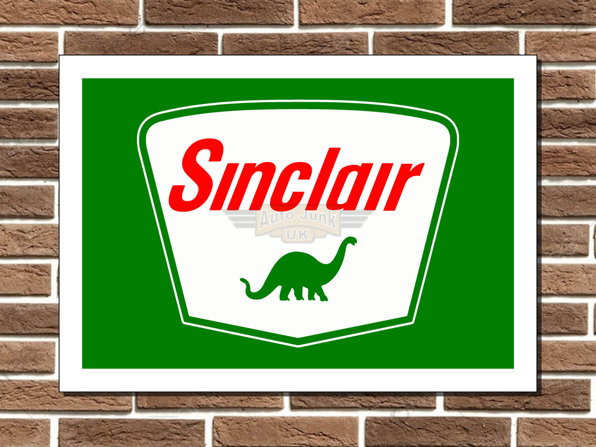 Sinclair Dino Metal Sign