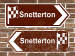 Snetterton Race Circuit Metal Road Sign