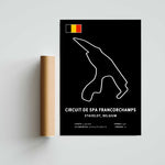 Spa Francorchamps Circuit Paper Poster