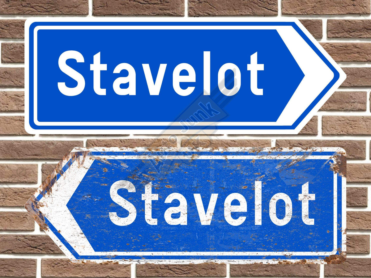 Stavelot Metal Road Sign