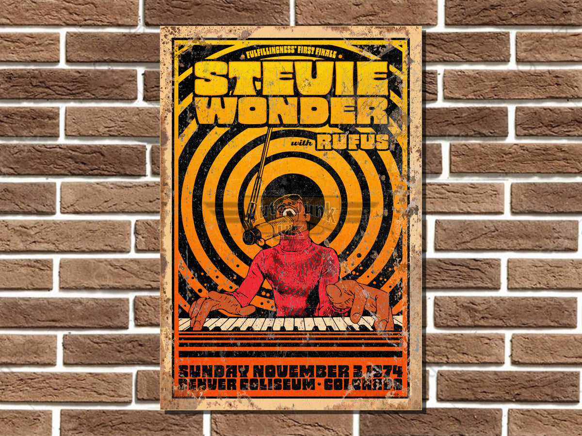 Stevie Wonder Metal Poster Sign