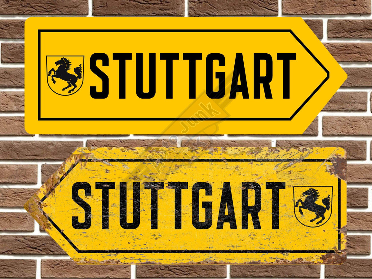 Stuttgart Metal Road Sign