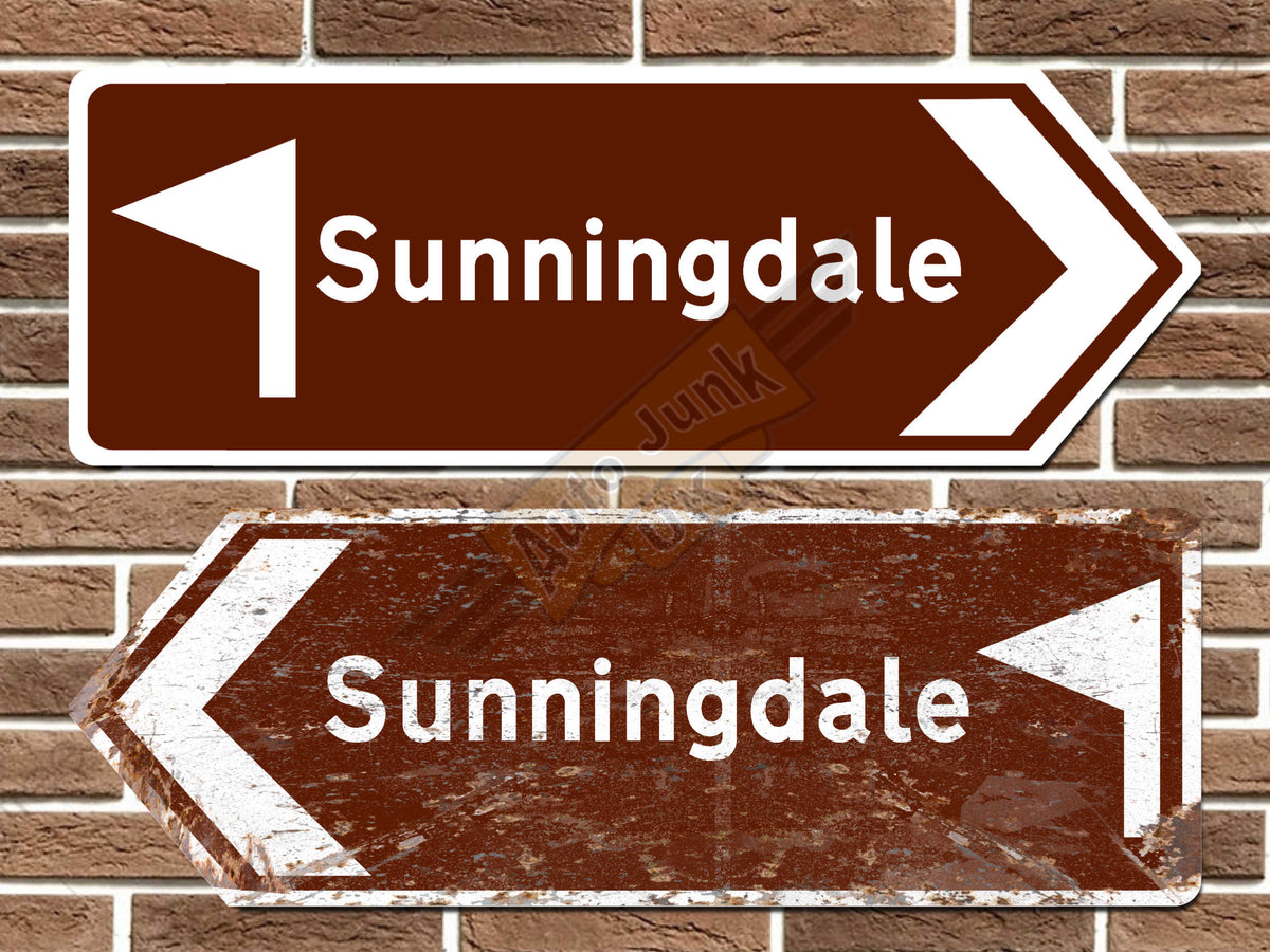 Sunningdale Golf Course Metal Road Sign